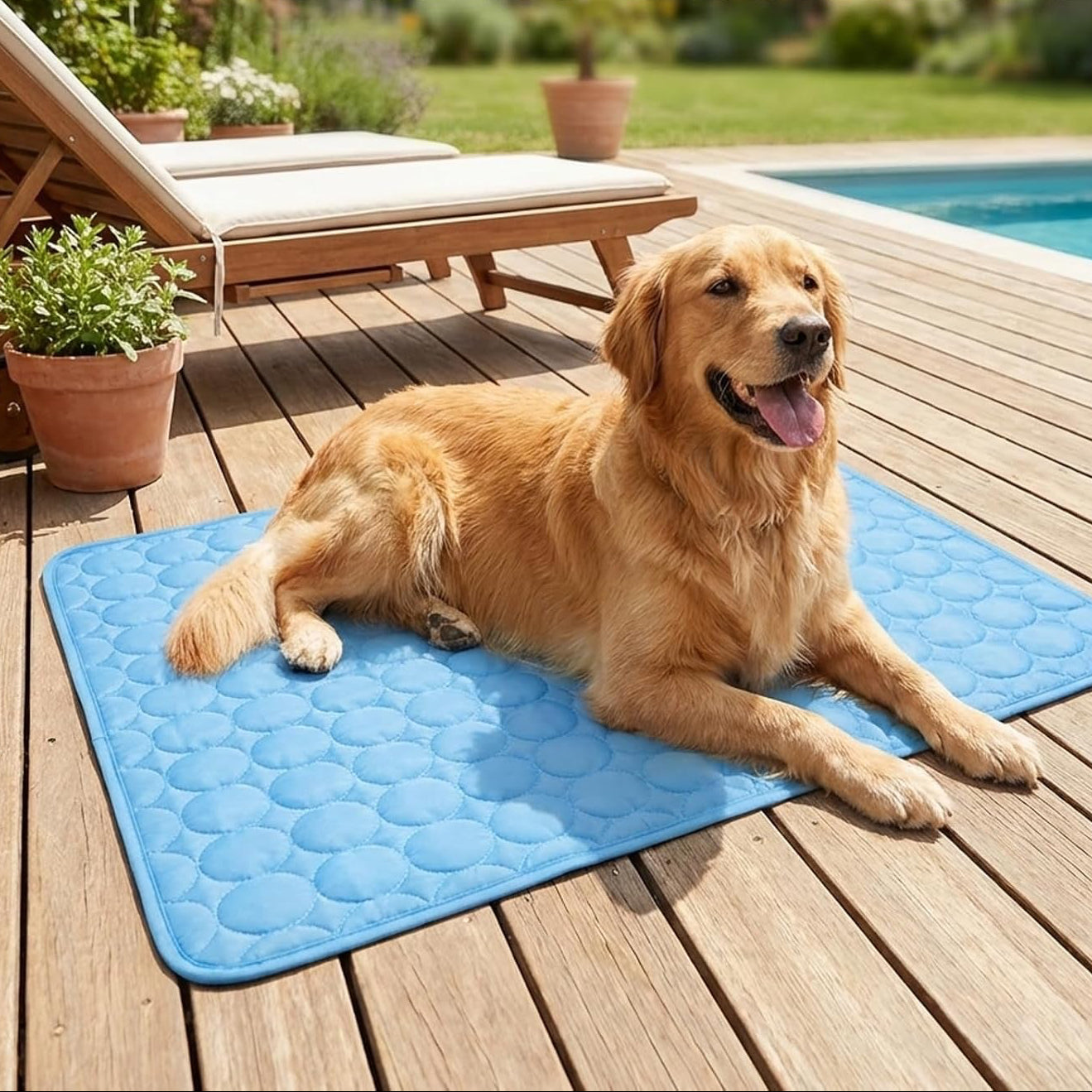 Cool Mat for Dogs, Dog Cooling Mat, Cooling Solution for Hot Summer Days, Ideal for Car Travel and Home Use, Size 70X55 Cm
