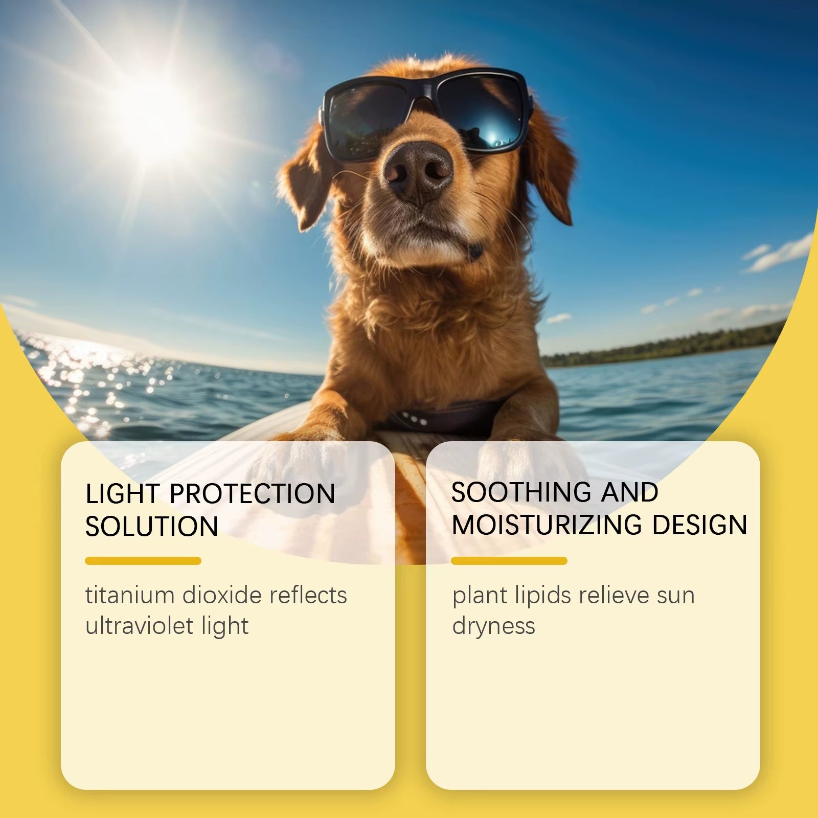 Pet Sun Protector Spray Dog UV Protection Moisturizing Zinc-Free Non-Greasy Easy Application Skin Care