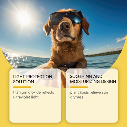Pet Sun Protector Spray Dog UV Protection Moisturizing Zinc-Free Non-Greasy Easy Application Skin Care