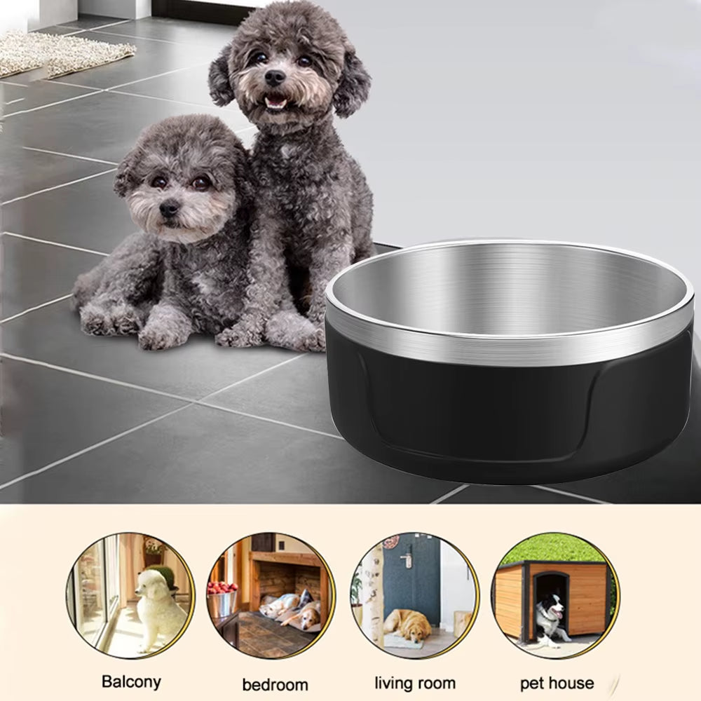 Wholesale Custom Logo Pet Feeder Bowl Vacuum Insulated Dog Bowls Stainless Steel Water Dog Food Bowl Steel