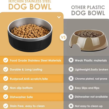 Wholesale Custom Logo Pet Feeder Bowl Vacuum Insulated Dog Bowls Stainless Steel Water Dog Food Bowl Steel