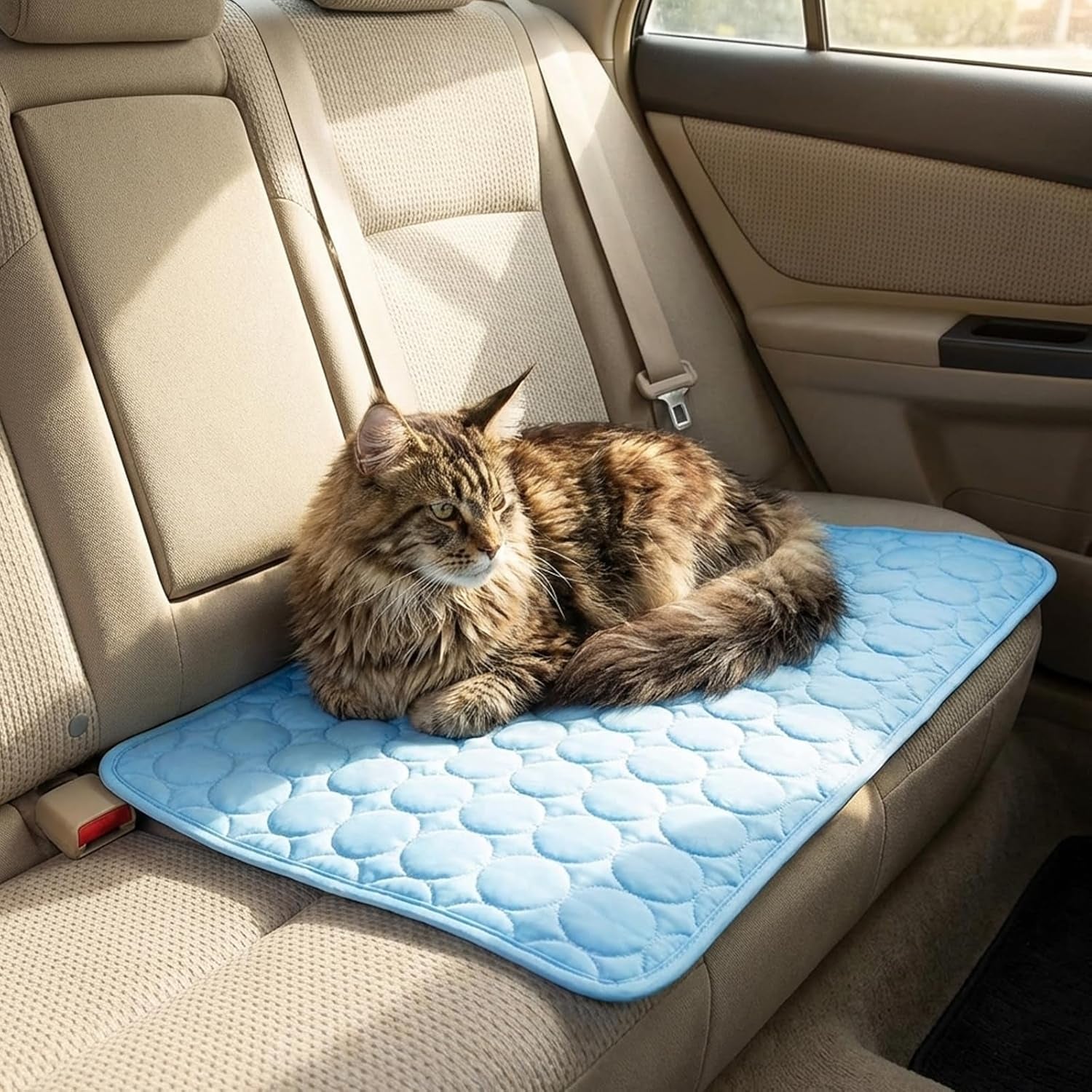 Cool Mat for Dogs, Dog Cooling Mat, Cooling Solution for Hot Summer Days, Ideal for Car Travel and Home Use, Size 70X55 Cm