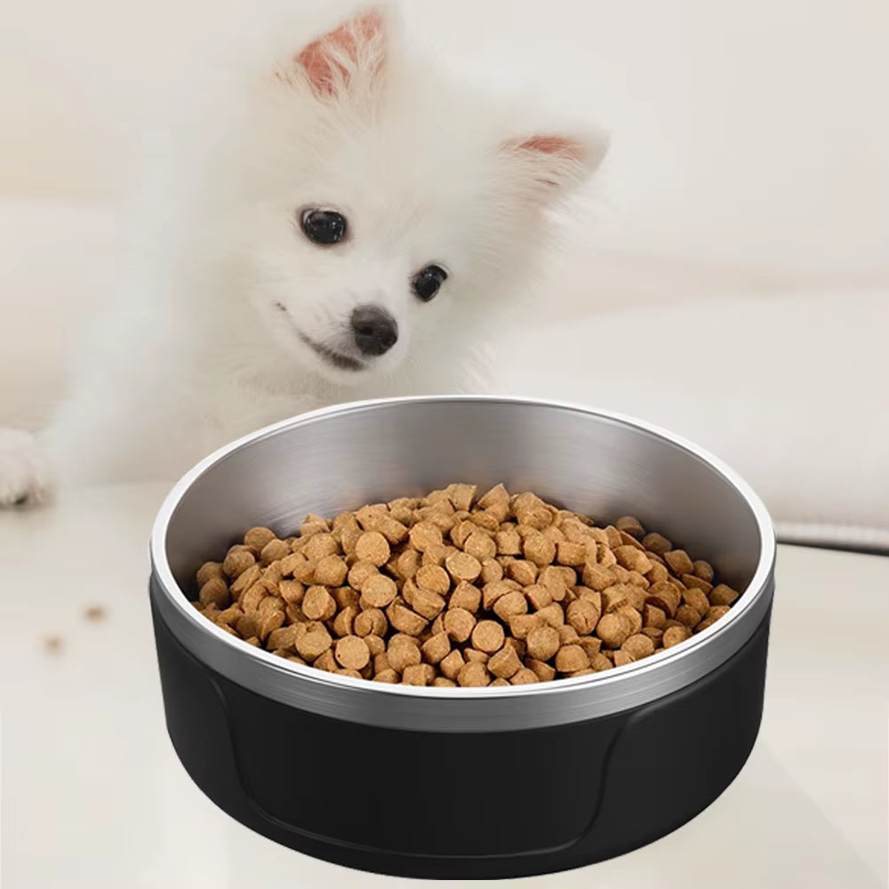 Wholesale Custom Logo Pet Feeder Bowl Vacuum Insulated Dog Bowls Stainless Steel Water Dog Food Bowl Steel