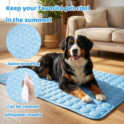 Cool Mat for Dogs, Dog Cooling Mat, Cooling Solution for Hot Summer Days, Ideal for Car Travel and Home Use, Size 70X55 Cm